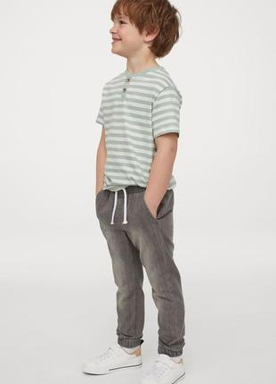 Джинсовые джогеры штаны для мальчика от h&m