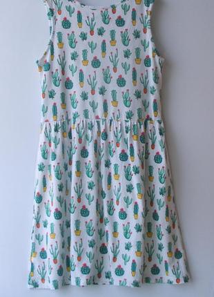 Летнее платье от tu (англия) в кактусах с завязкой спереди на 12 лет6 фото