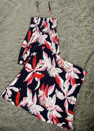 Платье в пол цветочный принт длинное с цветами сарафан4 фото