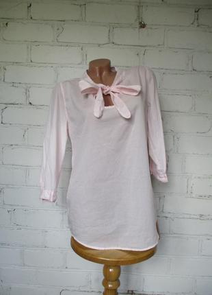 Сорочка/бавовняна блуза батистовая з бантом/сорочка бавовна/s-m