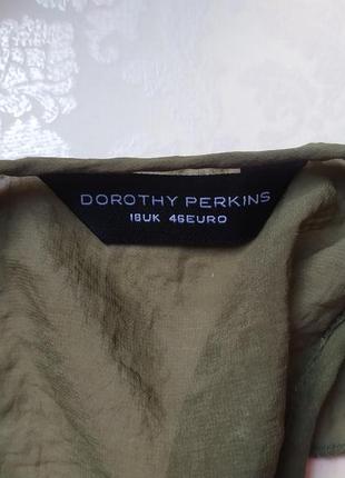 Легкая блуза бутылочного цвета dorothy perkins4 фото