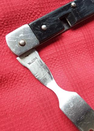 Складна відкривачка консервний ніж вилка-вінтаж срср нержавіюча сталь3 фото