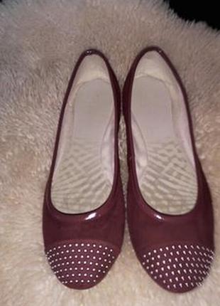 Clarks балетки замша бордо