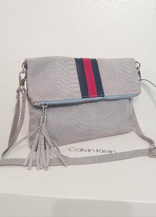 Изумительная кожаная сумка crossbody borse in pelle made in italy4 фото