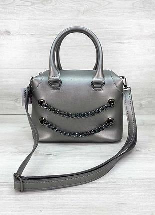 Женская сумка «jean» металлик