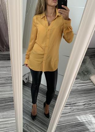 Dkny новая женская желтая рубашка блуза размер xs2 фото