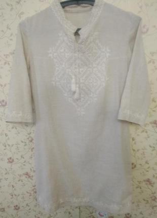 Вишиванка тканина льон. ручна вишивка