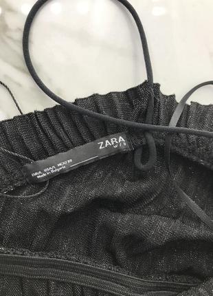 Платье серебряное  zara, на тонких бретелях3 фото