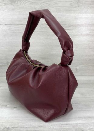 Женская сумка «самира» бордовая5 фото