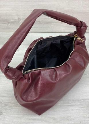 Женская сумка «самира» бордовая3 фото