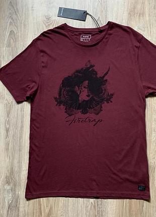 Мужская хлопковая футболка с принтом firetrap