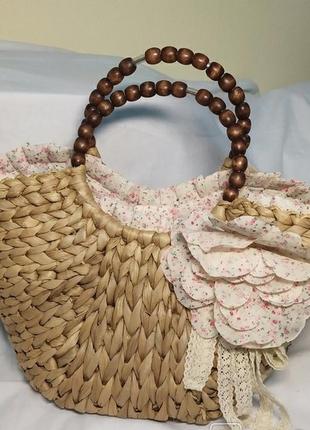 Плетеная сумочка из рогозы