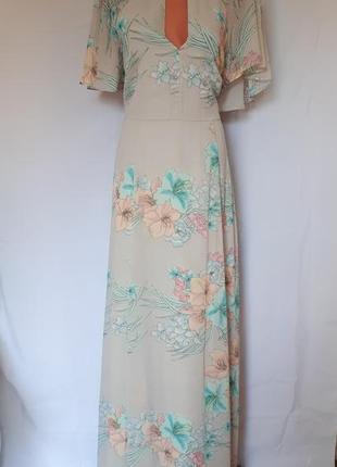Довге ніжне плаття в стилі 70-х років asos(розмір 45 фото
