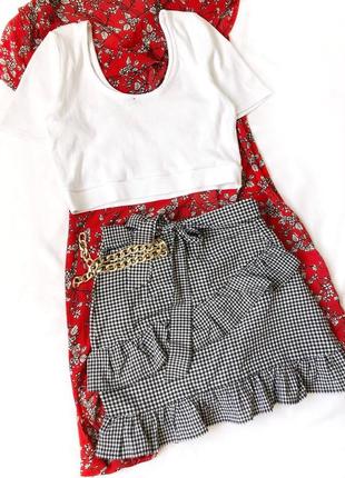 Футболка топ в рубчик