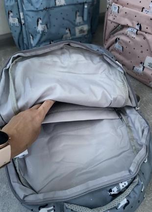 Качественный школьный рюкзак (портфель, сумка) с единорогами голубой единорог9 фото
