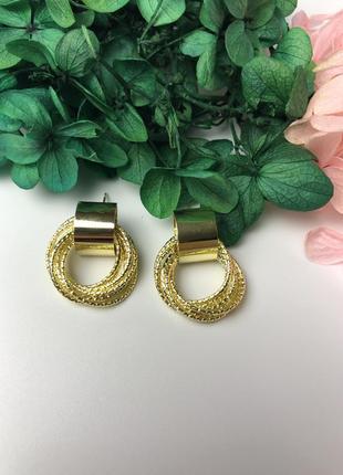 Сережки в золотому кольорі 4