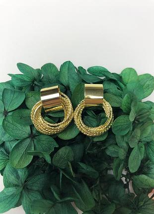 Сережки в золотому кольорі 2