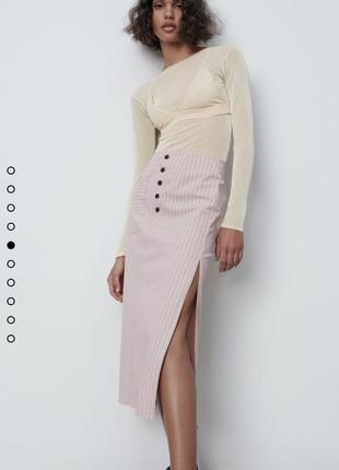 Супер красивая стильная качественная юбка миди хлопок zara