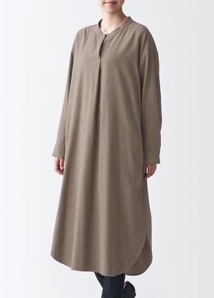 Фланелева сукня-сорочка muji з органічної бавовни