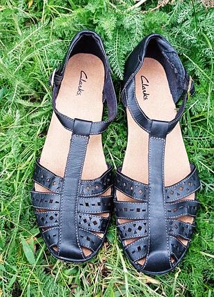 Сандалии кожа женские босоножки clarks 9,5 размер