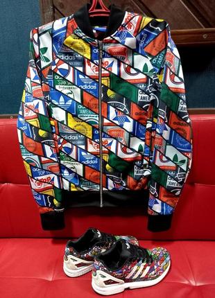 Олимпийка кофта бомбер куртка adidas zx flux torsion оригинал3 фото