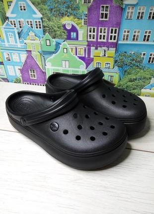 Crocs platform чёрные4 фото