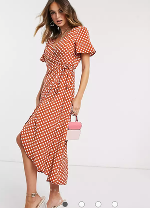 Плаття в горошок на запах missguided