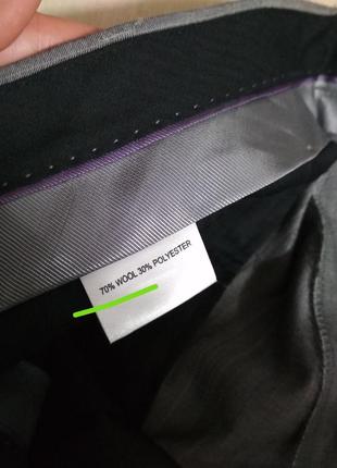 Фирменные шерстяные мужские брюки в стильную полоску талия -112 см, длина -110см.10 фото