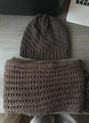 Шапка і шарф bershka