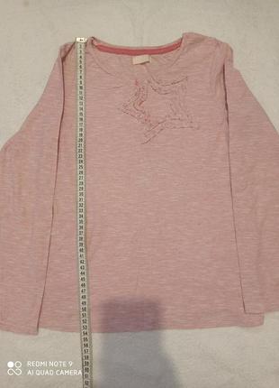 Бавовняний дуже класний натуральна бавовна 100 рожевий в дрібну смужку лонгслив зірка