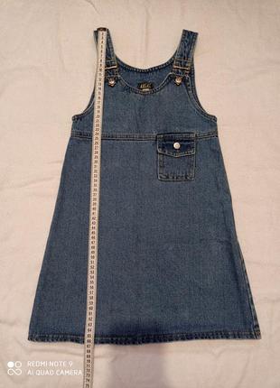 Хлопковый джинсовый сарафан   голубой lef  хлопок