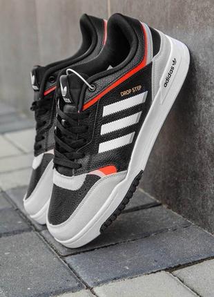 Шкіряні, круті кросівки adidas drop step low