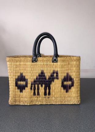 Солом‘яна сумка з дизайном