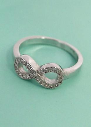 Кільце нескінченність зі срібла з фіанітами - арт 970192417