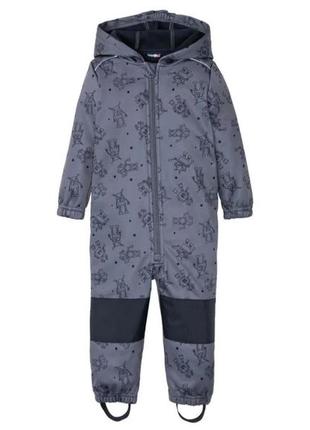 Комбинезон софтшелл серый работы lupilu р.86/92, 98/104, 110/116см