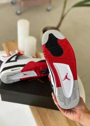 ❤️🌼nike jordan 4 white red🌼❤️кроссовки найк джордан 4 (36рр - 45рр)6 фото