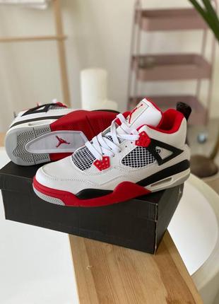 ❤️🌼nike jordan 4 white red🌼❤️кроссовки найк джордан 4 (36рр - 45рр)1 фото