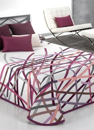 Покривало жакардове двостороннє reig marti bastian c02 250х270 см бордове