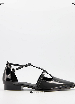 Черные лаковые туфли asos