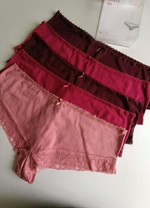 Хлопковые трусики с кружевом esmara
