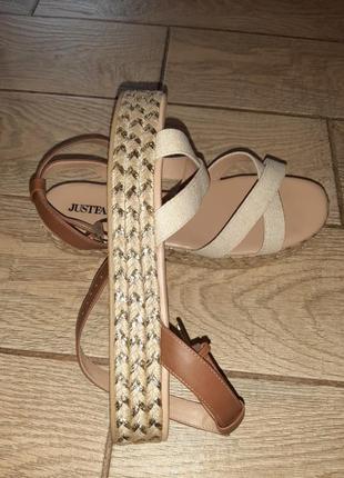 Летние босоножки сандалии на плетенной подошве танкетка5 фото