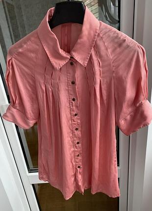 Hugo boss xs s шовк шелк сорочка блузка