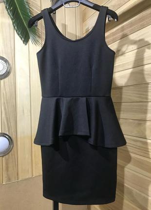 Чорне коктейльне коротке плаття h&m2 фото