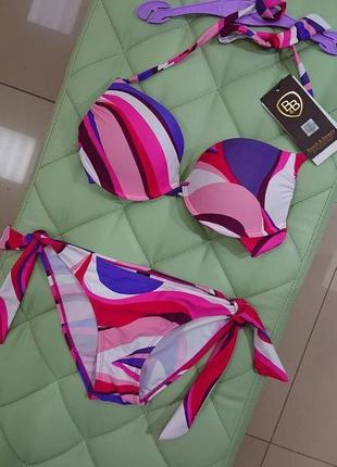 Рожевий кольоровий купальник beach&beauty р38 новий бірки