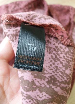 Блуза рубашка в красивый розовый змеиный принт батал от tu6 фото