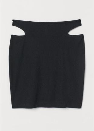 Юбка мини в рубчик h&m