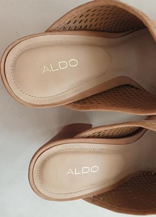 Кожаные сабо босоножки на каблуке aldo3 фото