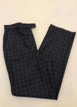 Шерстяные брюки серого цвета в клетку gardeur /штани сірого кольору в клітку
