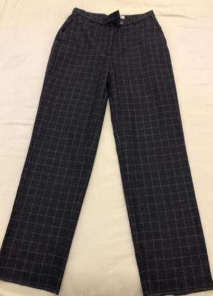 Шерстяные брюки серого цвета в клетку gardeur /штани сірого кольору в клітку2 фото