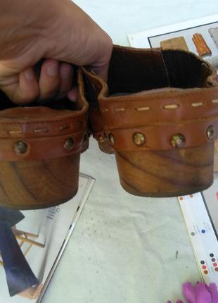 Кожаные клоги шлепанци туфли  от zara р 378 фото